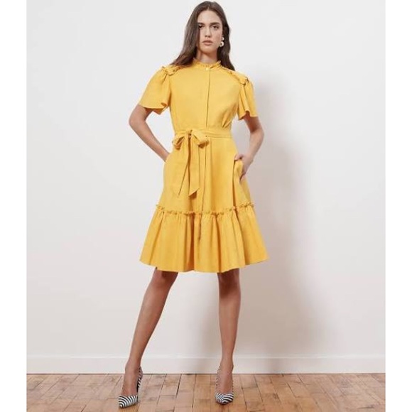 donna morgan yellow dress